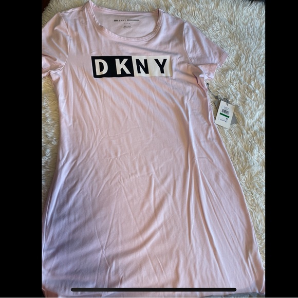 DKNY Logo Cotton T-Shirt Dress NWT - Picture 6 of 6